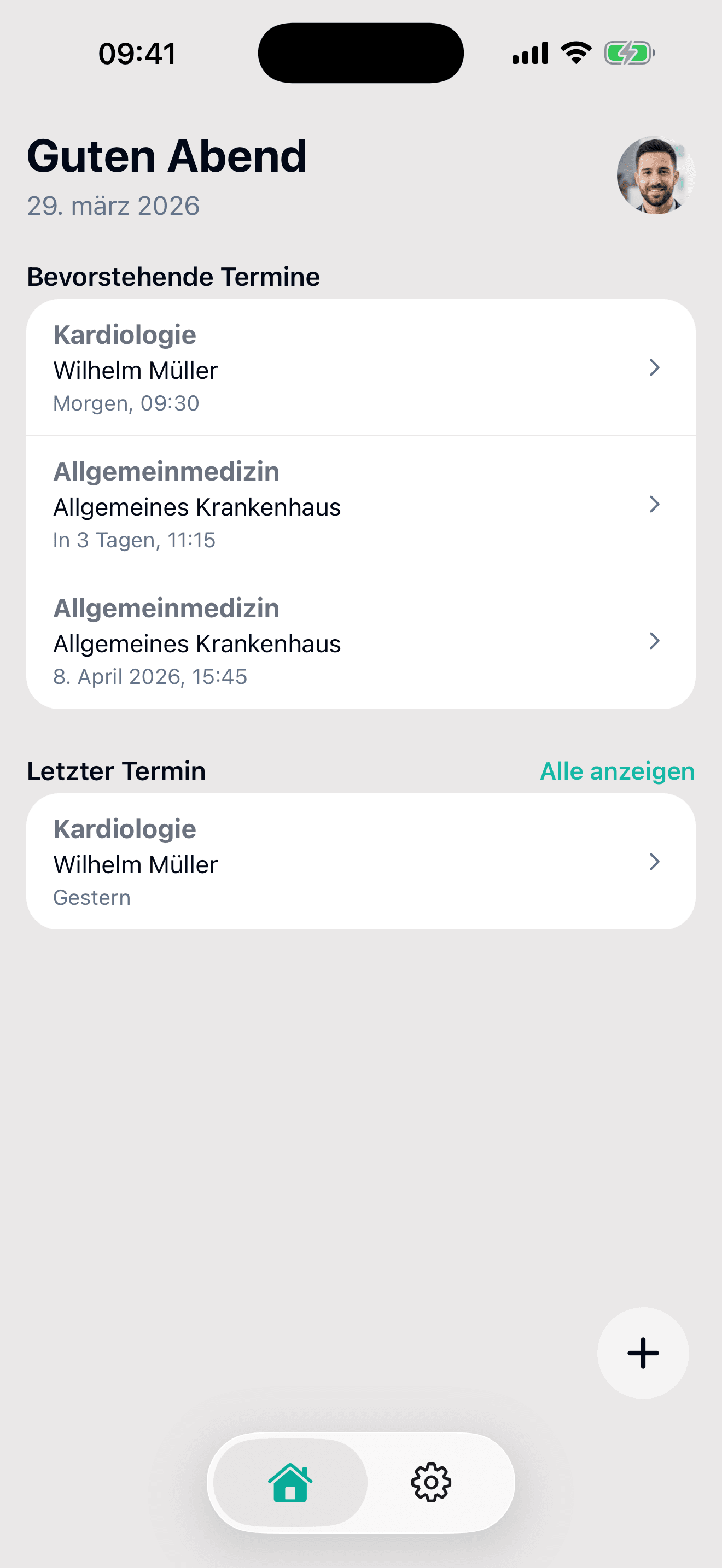 FichaMed auf dem iPhone: Termine und Gesundheitsdaten