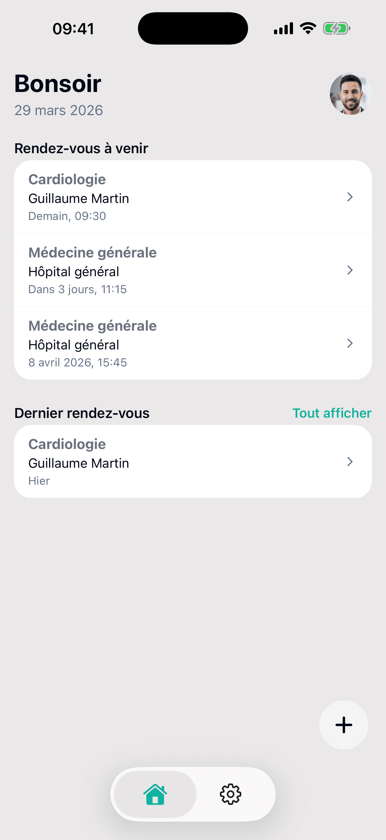 FichaMed sur iPhone : rendez-vous et dossier de santé